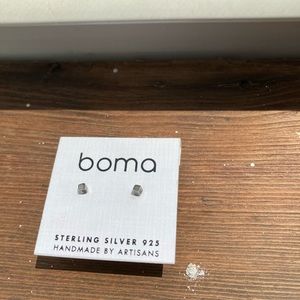 NEW STERLING SILVER BOMA cube earrings